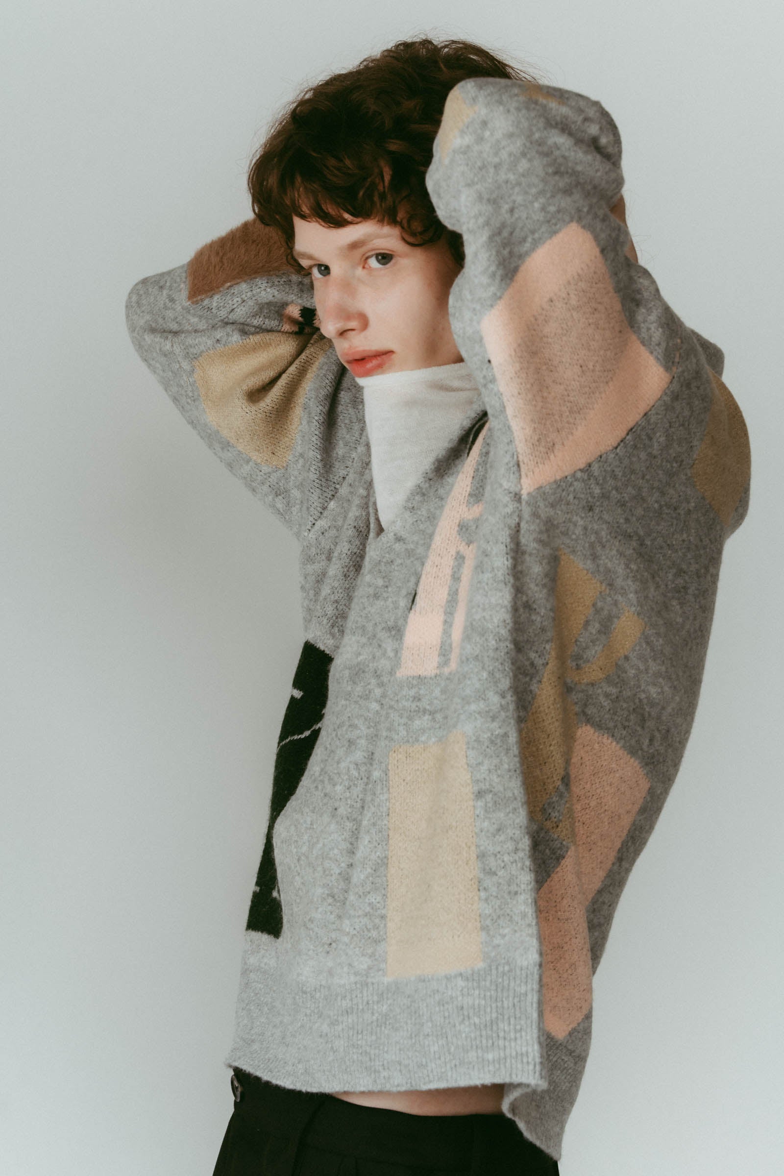 K design knit pullover(unisex)/gray | KNUTH MARF