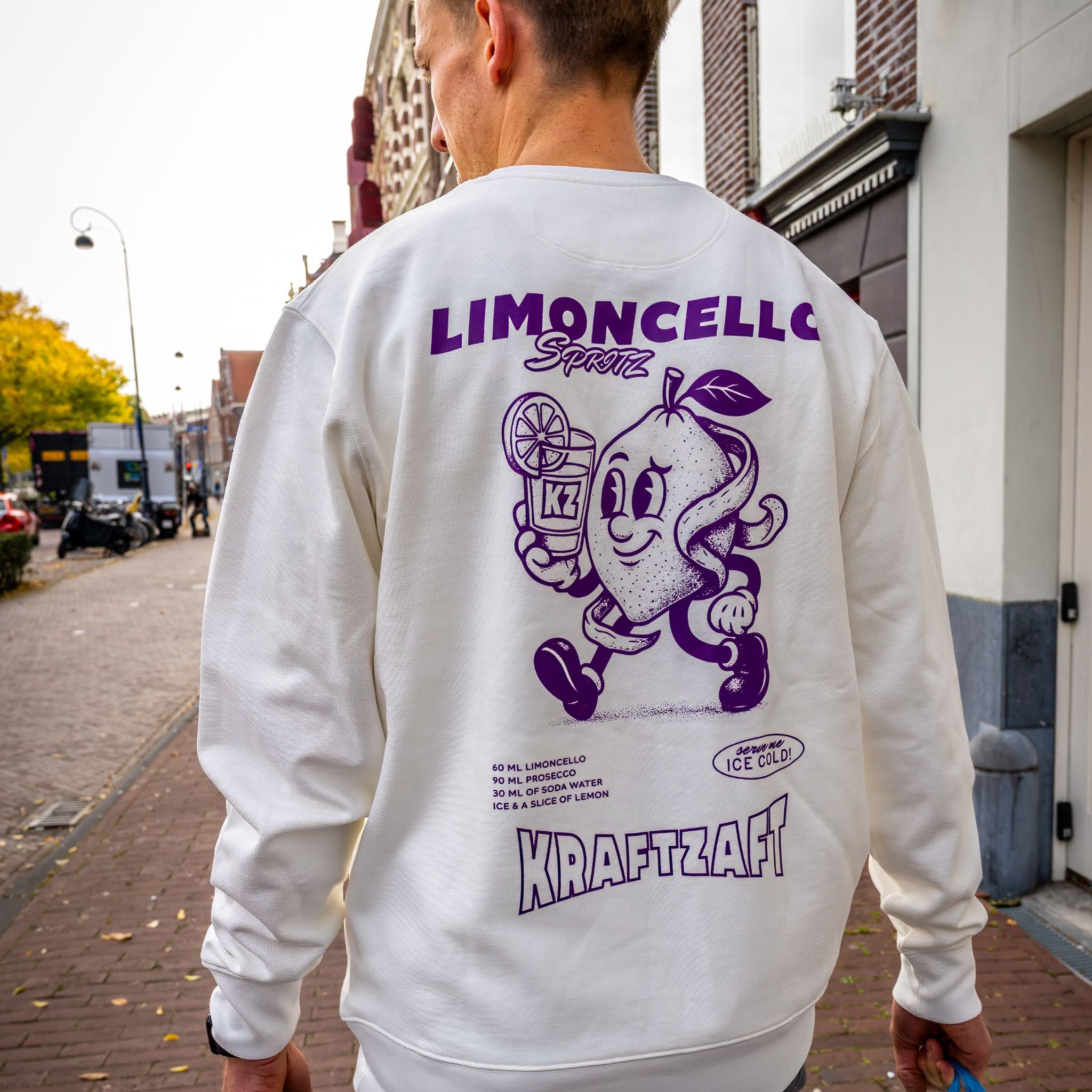Longsleeve sweater - Off-White / Purple – KRAFTZAFT