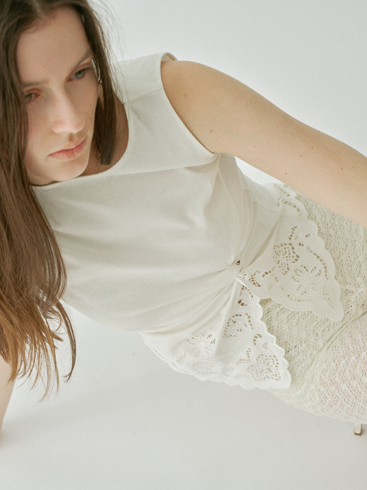 Orchid Cutwork Twist Top – L'AUBE BLANC