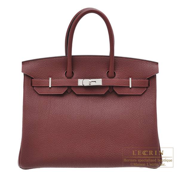 Hermes Birkin bag 35 Rouge H Fjord leather Silver hardware | L