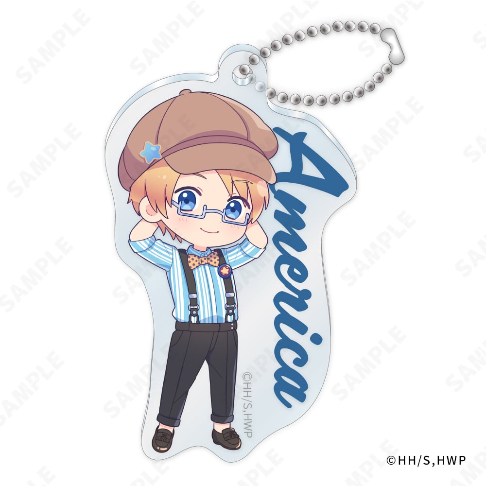 予約販売】ヘタリアWorld☆Stars アクリルキーホルダー 4.アメリカ