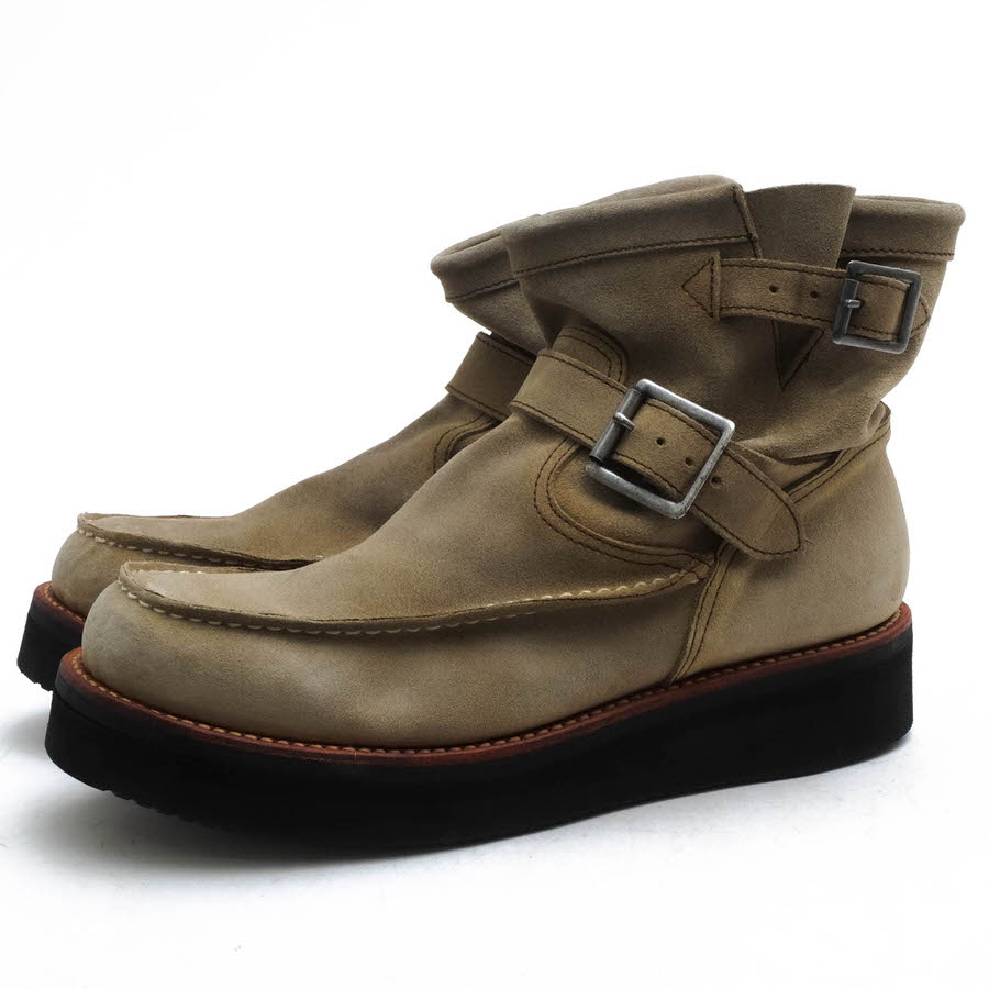 ATTACHMENT KA93-036 Glass leather derby rubber sole shoes