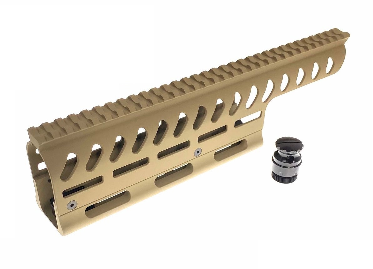 ITP Airsoft マルイ/サイガ12K CNCアルミ M-LOKハンドガード-FDE