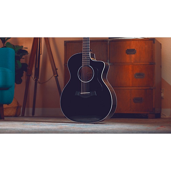 Taylor 214ce-BLK Plus Grand Auditorium Acoustic-Electric Guitar