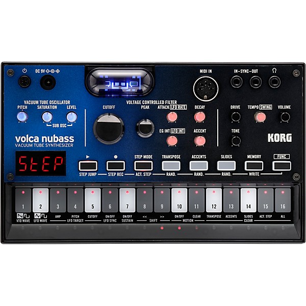 KORG volca nubass Vacuum Tube Bass Synthesizer Black | Guitar Center