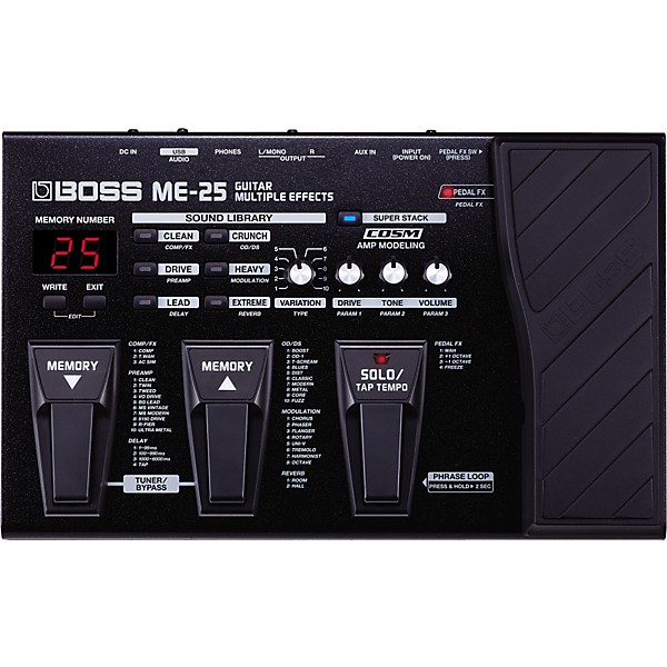 Open Box BOSS ME-25 Guitar Multi-Effects Pedal 886830288999
