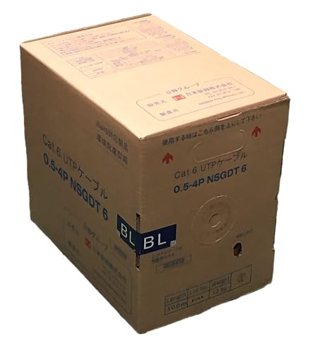 Amazon.co.jp: 日本製線 Cat6 LANケーブル（300m巻き） NSGDT6 0.5mm