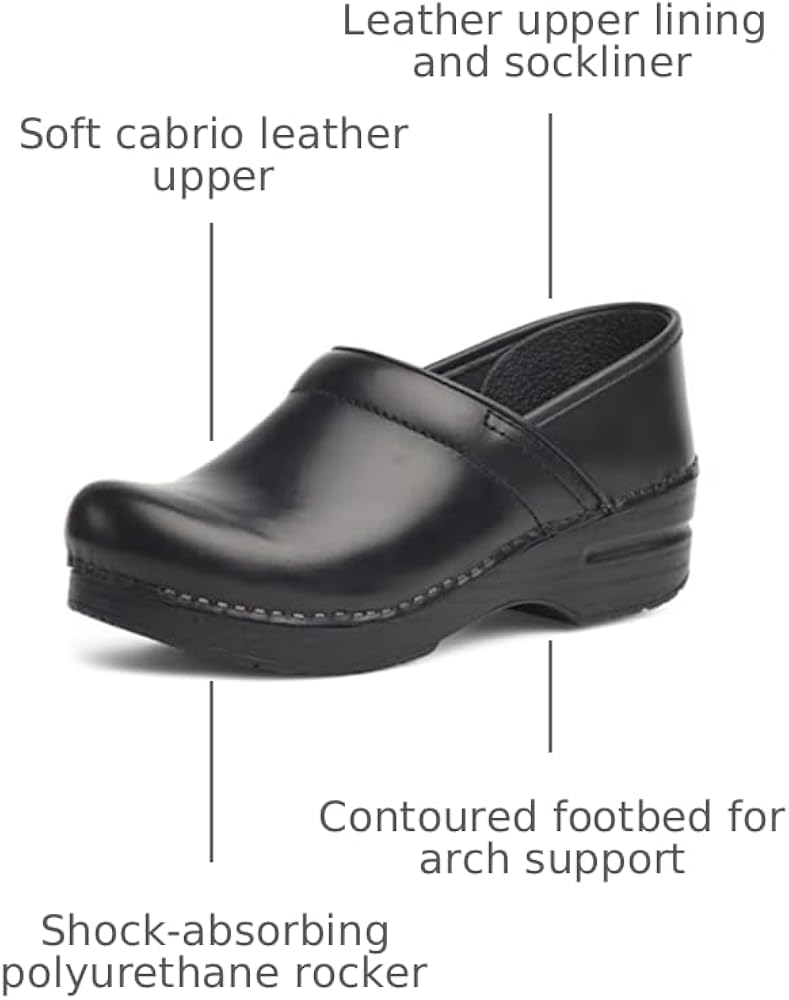 Amazon.com | Dansko Women's Professional Black Cabrio Clog 6.5-7 M