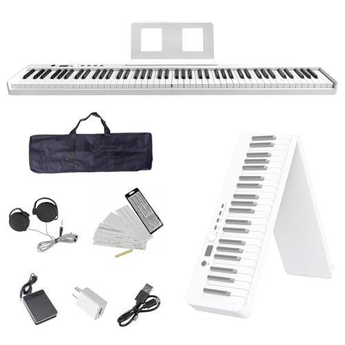 Amazon | ニコマク NikoMaku 電子ピアノ 88鍵盤 折り畳み式 SWAN-X 白