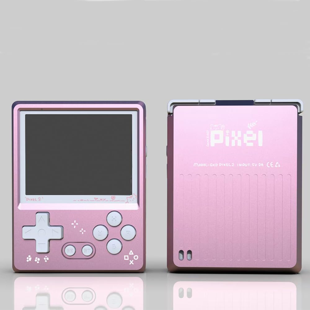 Amazon.co.jp: GKD Pixel 2 ピンクカラーメタルレトロゲームコンソール