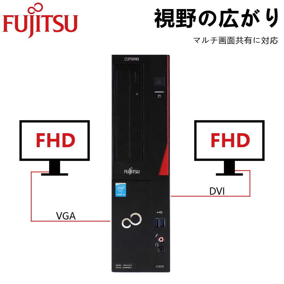 Amazon.co.jp: 【整備済み品】 富士通 デスクトップPC □CPU:第4世代