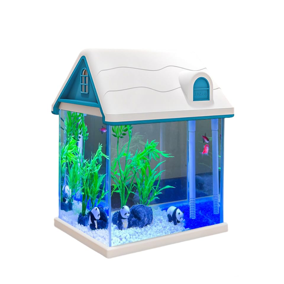 Amazon | 水族館セット、リビングルーム水族館、ガラス水槽、生態学的