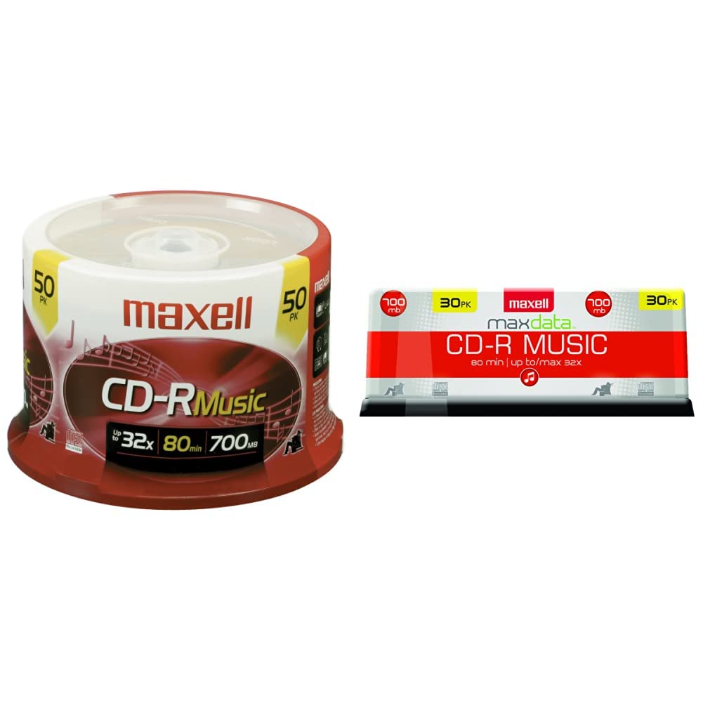 Amazon.com: Maxell 625156 - CDR80MU50PK 80-Minute Music CD-Rs (50