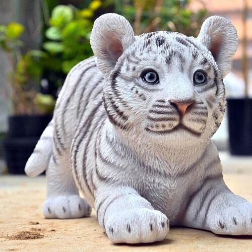 Amazon.co.jp: 置物ホワイトタイガートラのオブジェ かわいい 小さい