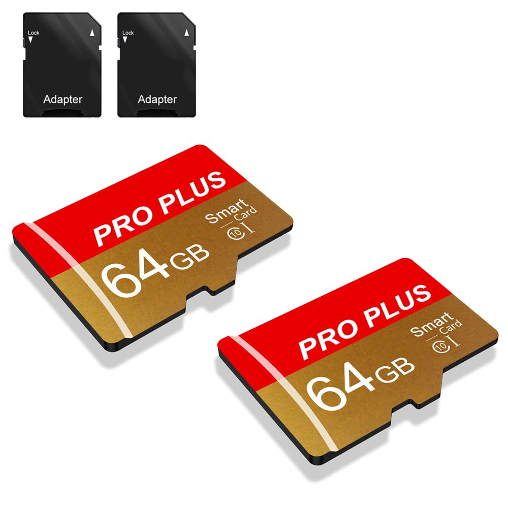Amazon.com: 2 Pack Memory Card 64GB with Adapter, High Speed TF