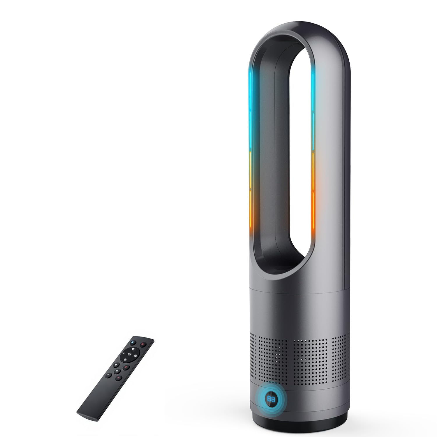 Amazon | 扇風機 羽なしタワーファン【2025冷暖兼用・羽根無し】8段階