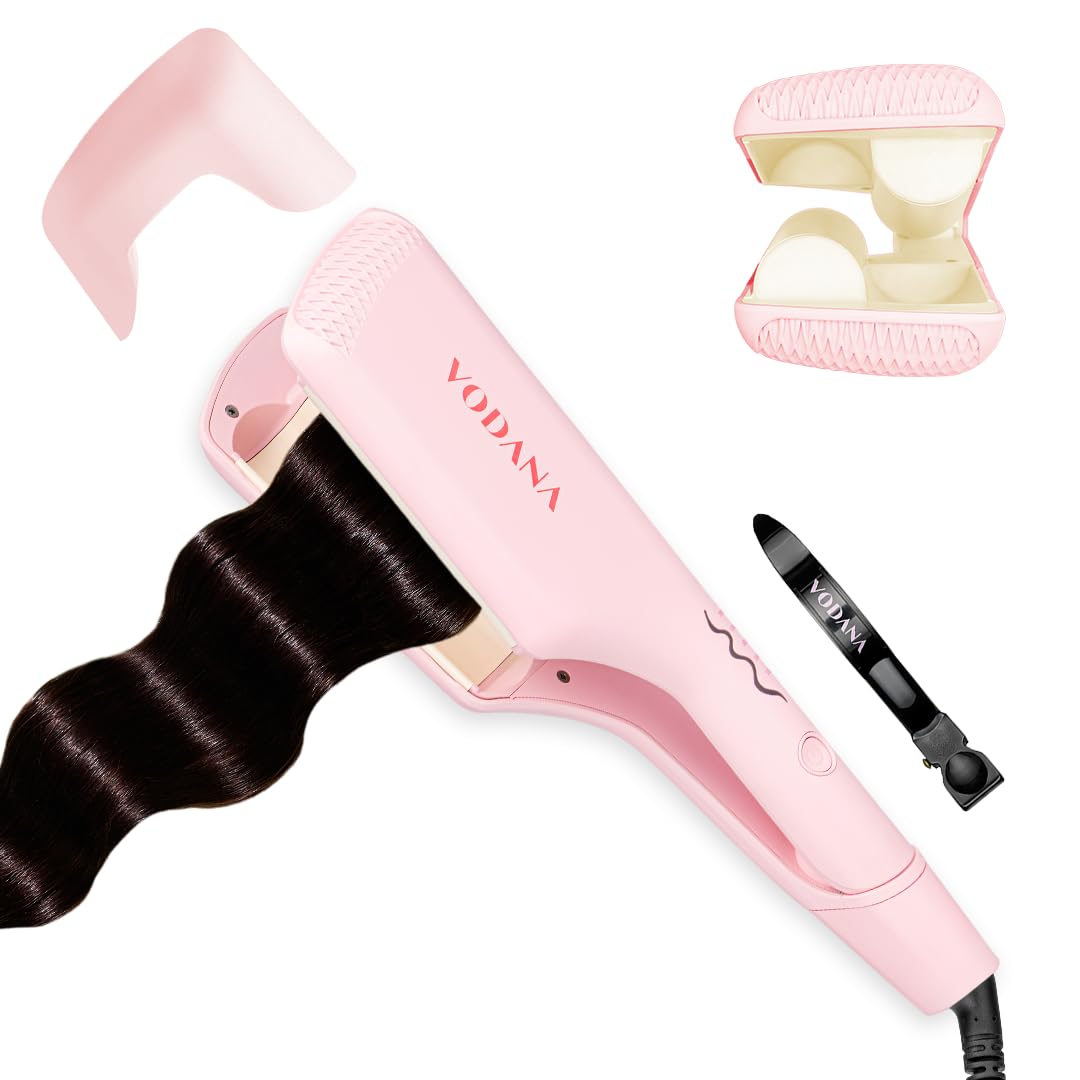 Amazon | VODANA トリプルフローアイロン (32mm, Pink vanilla) 安全な