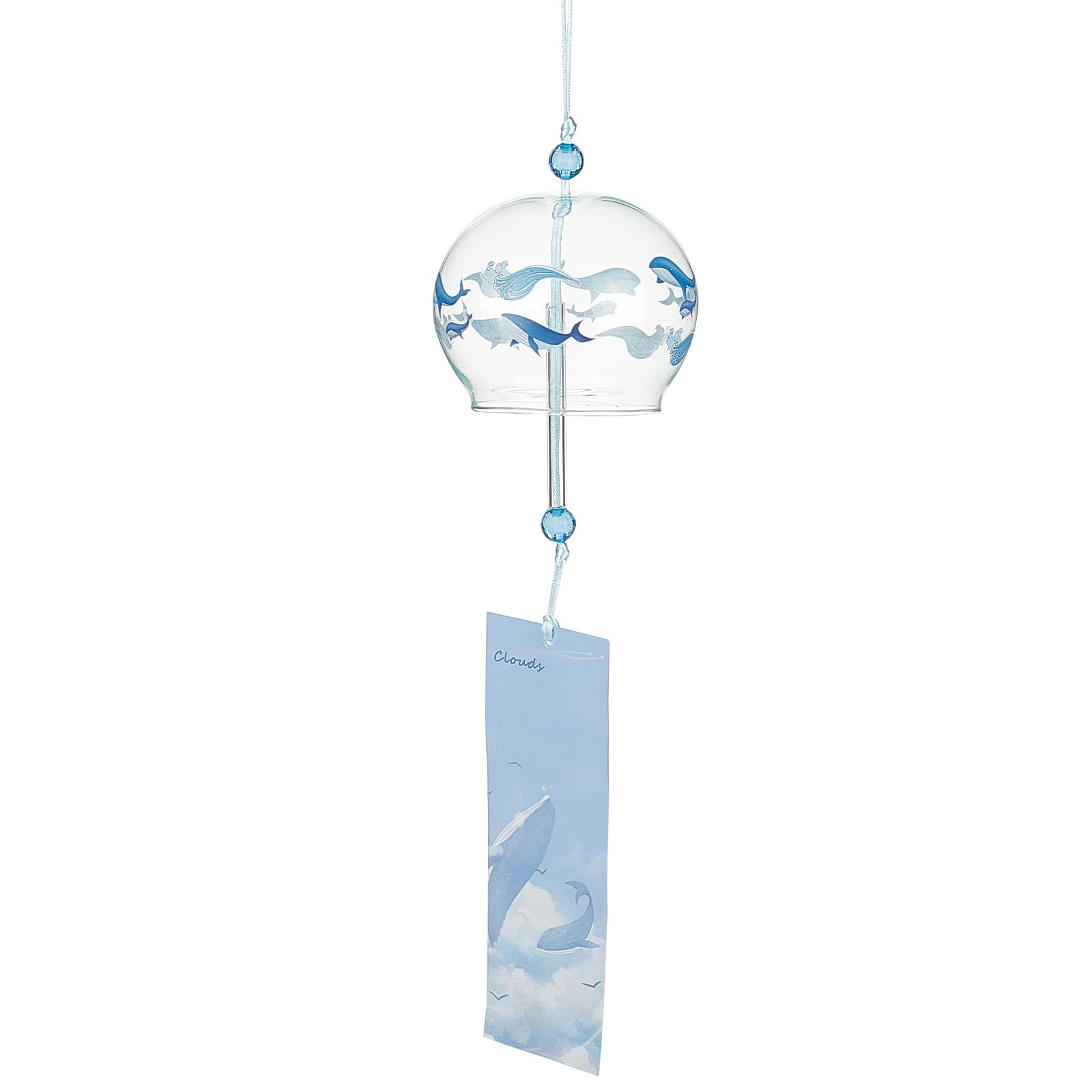 Amazon.com : BENECREAT Japanese Wind Chimes Whale Pattern Glass