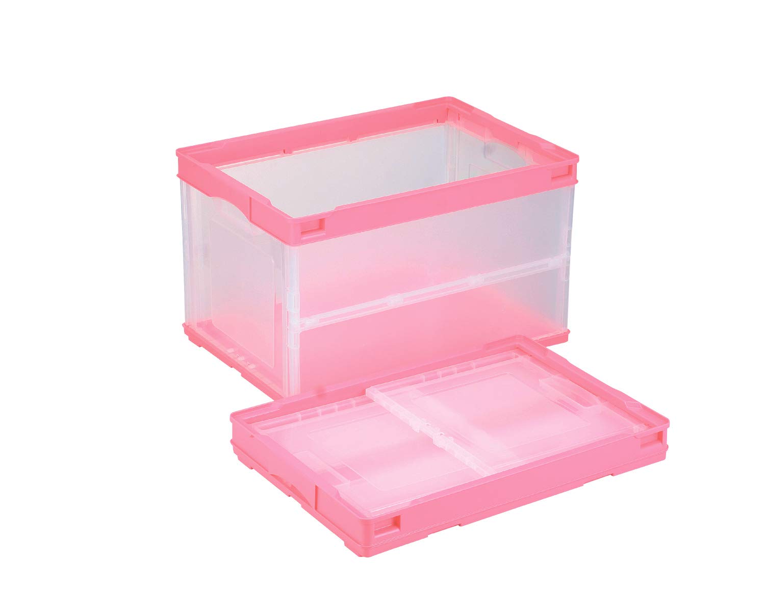Amazon｜折りたたみコンテナ 50L (ピンク)｜収納ケース・ボックス