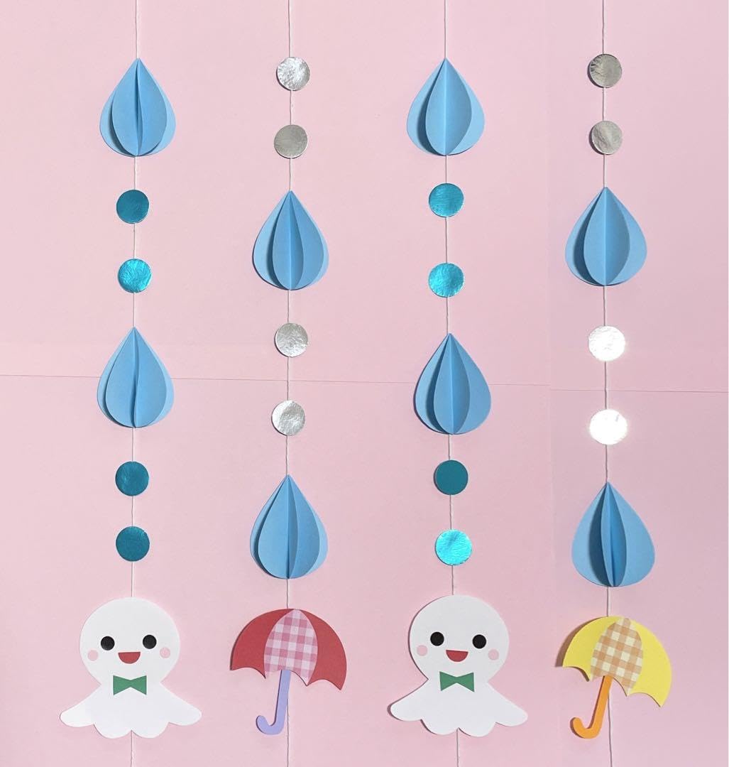 Amazon.co.jp: 梅雨③吊るし飾り ガーランド 壁面飾り 雨 6月 : おもちゃ