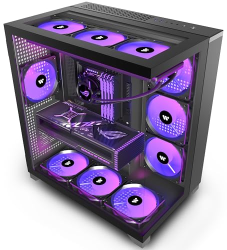 Amazon.co.jp: KEDIERS PCケース ミドルタワー,3 PWMケースファン