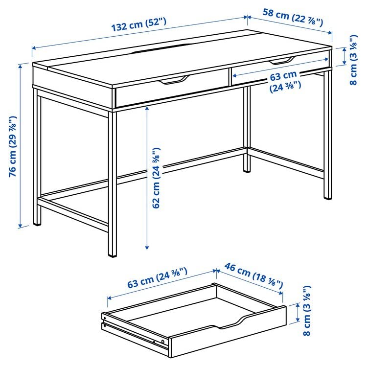 Amazon.co.jp: IKEA/イケア ALEX/アレクス デスク132x58 cm