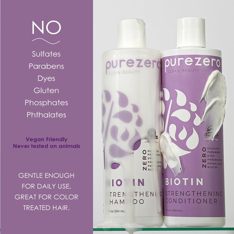 Amazon.com : Purezero Biotin Shampoo & Conditioner Set - Anti