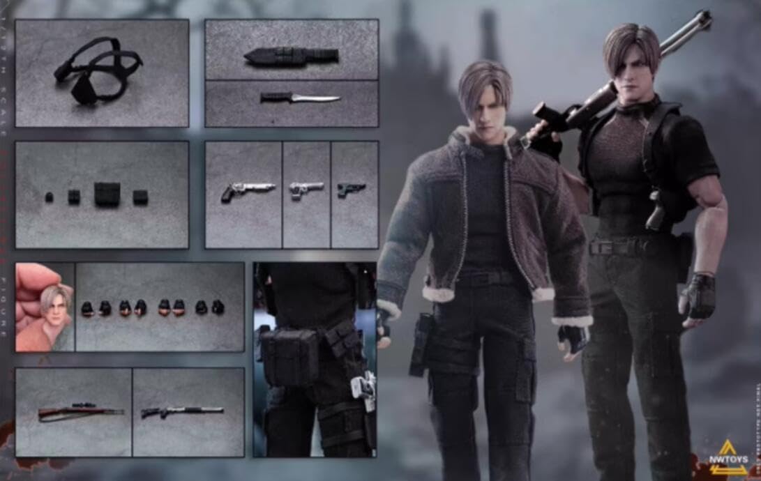 Amazon.co.jp: 「AC」Nwtoys レオン 1/12 男性 可動 アクション