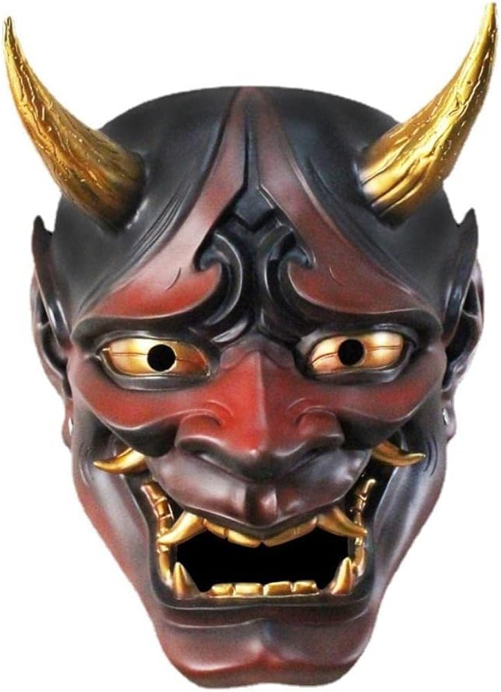 Amazon.co.jp: サムライ鬼マスク 日本のハンニャマスク ホラーデーモン