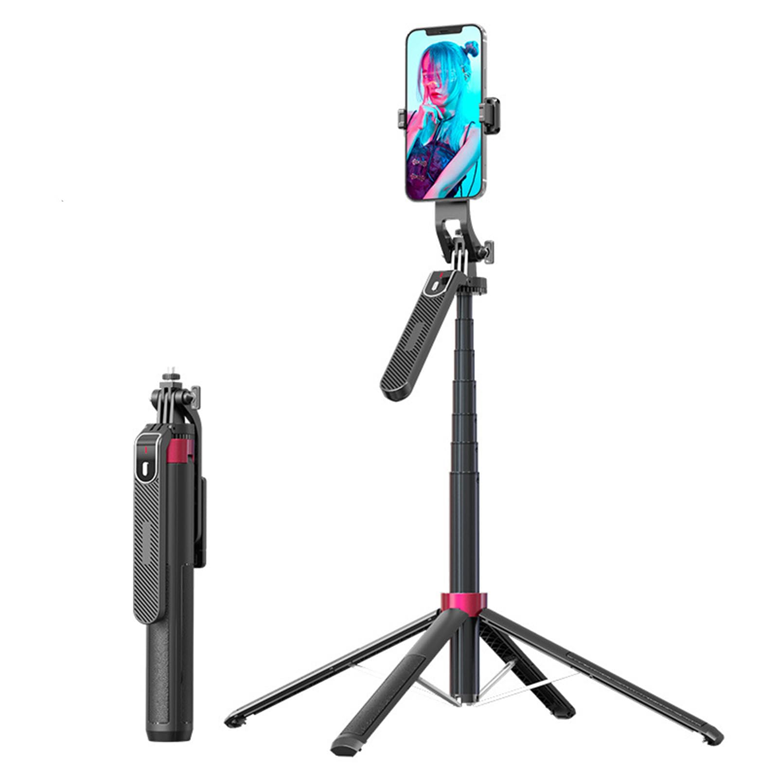 Amazon | 自撮り棒 スマホ 三脚 じどり棒 四脚 コンパクト【超長180cm