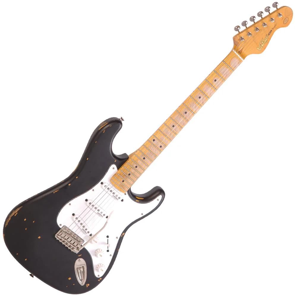 Amazon | Vintage(ヴィンテージ) エレキギター V6MRBK / DISTRESSED