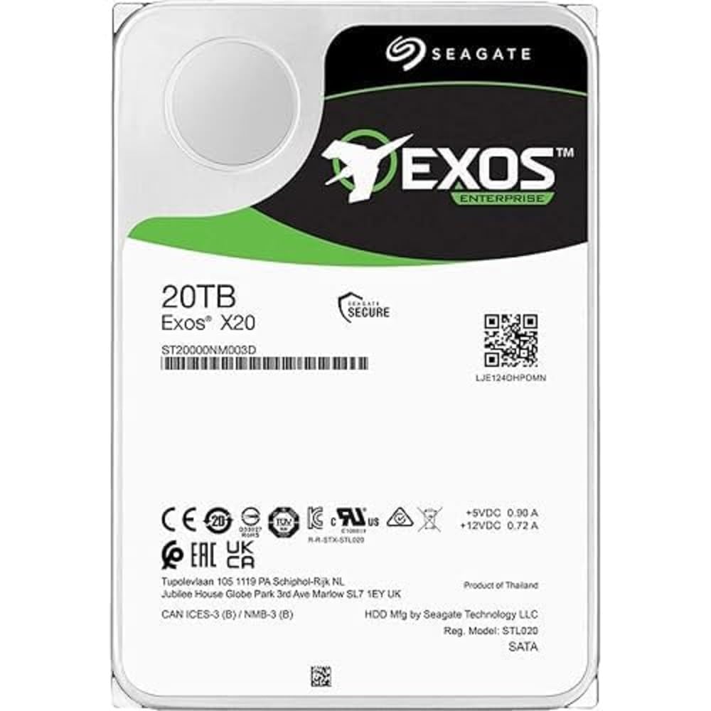 Amazon.com: Seagate Exos X20 ST20000NM003D 20 TB Hard Drive