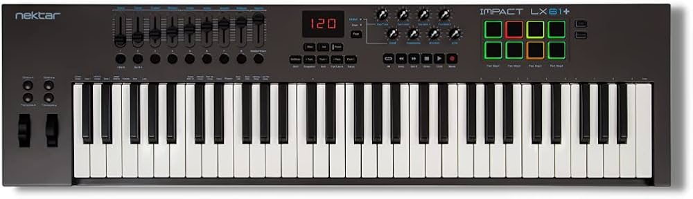 Nektar Impact LX61+ Keyboard Controller, MultiColored,Dark Grey