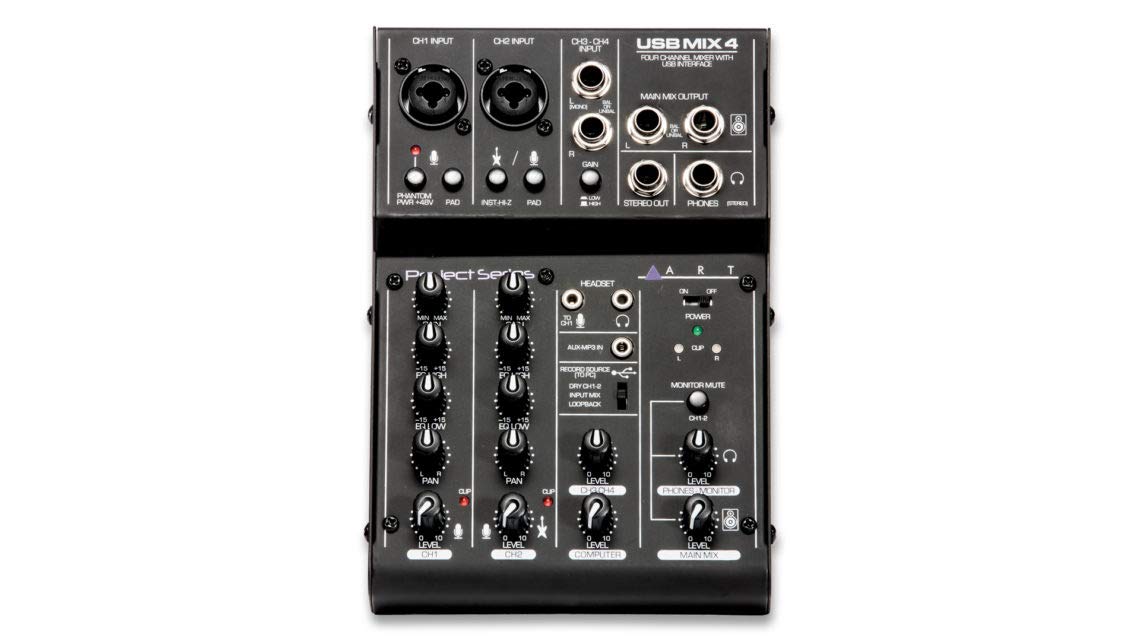 Amazon.com: ART USBMix4 Four Channel Mixer/USB Audio Interface