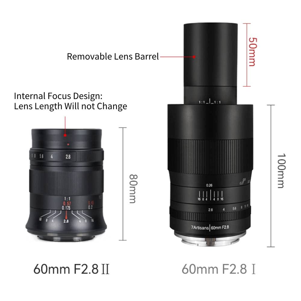 Amazon.com : 7Artisans 60mm F2.8 Mark II Macro MF Lens for Canon