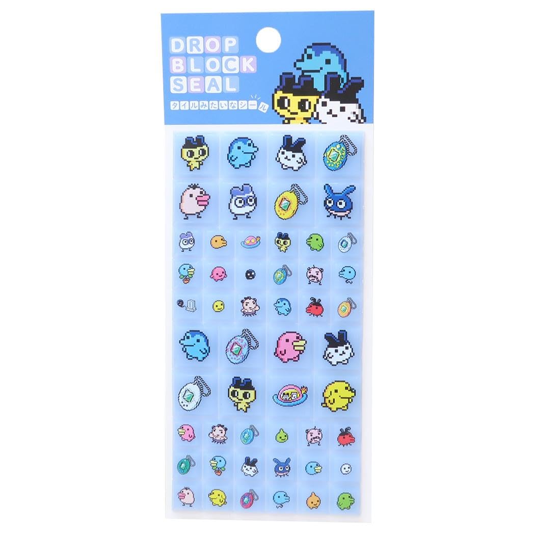 Amazon.co.jp: Tamagotchi [Sticker Sheet] Drop Block Sticker/Blue