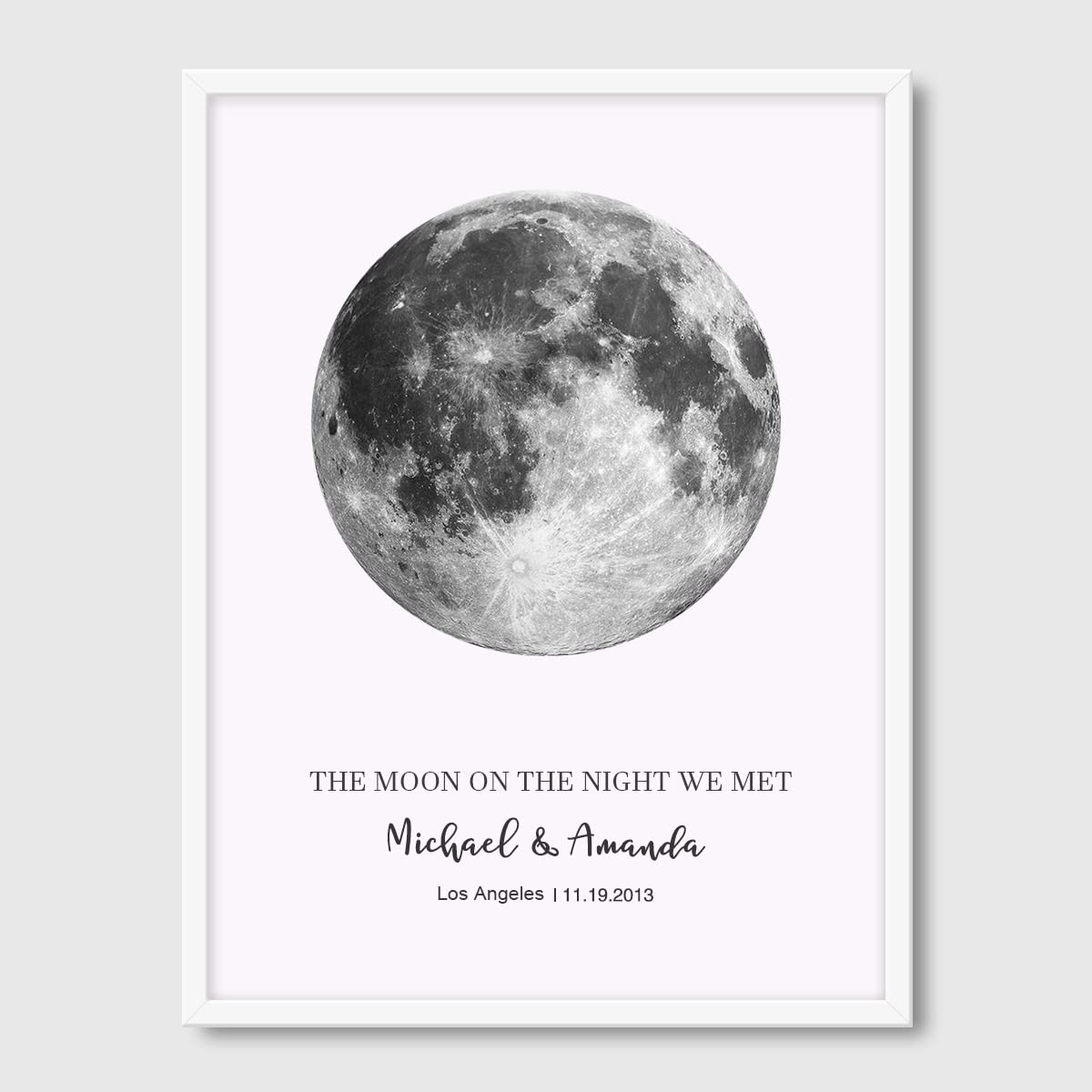 Amazon.com: Woodkap Custom Moon Phase Map for Specific Date Art