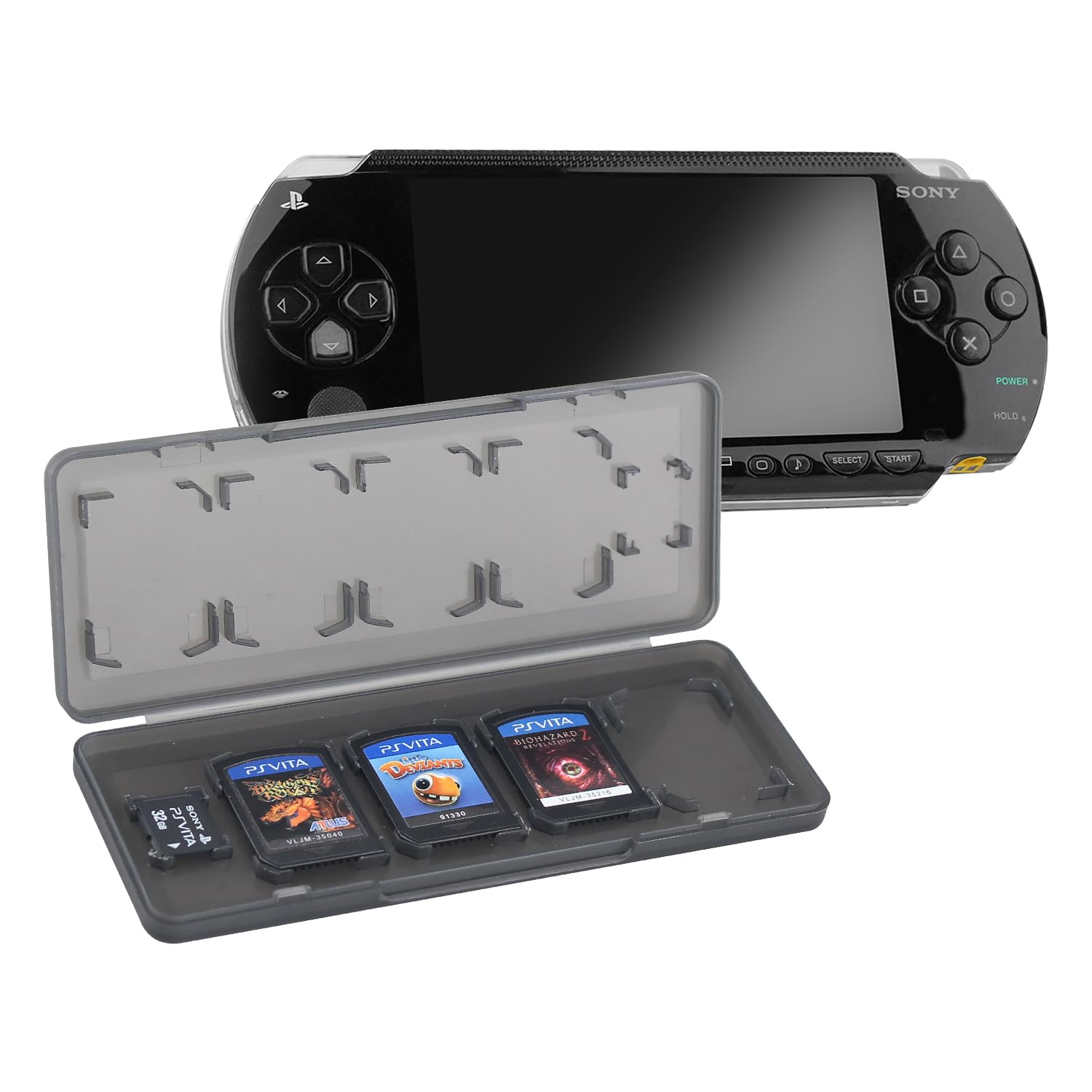 Amazon | OSTENT 収納ボックス 10in1 ゲームメモリーカードホルダー