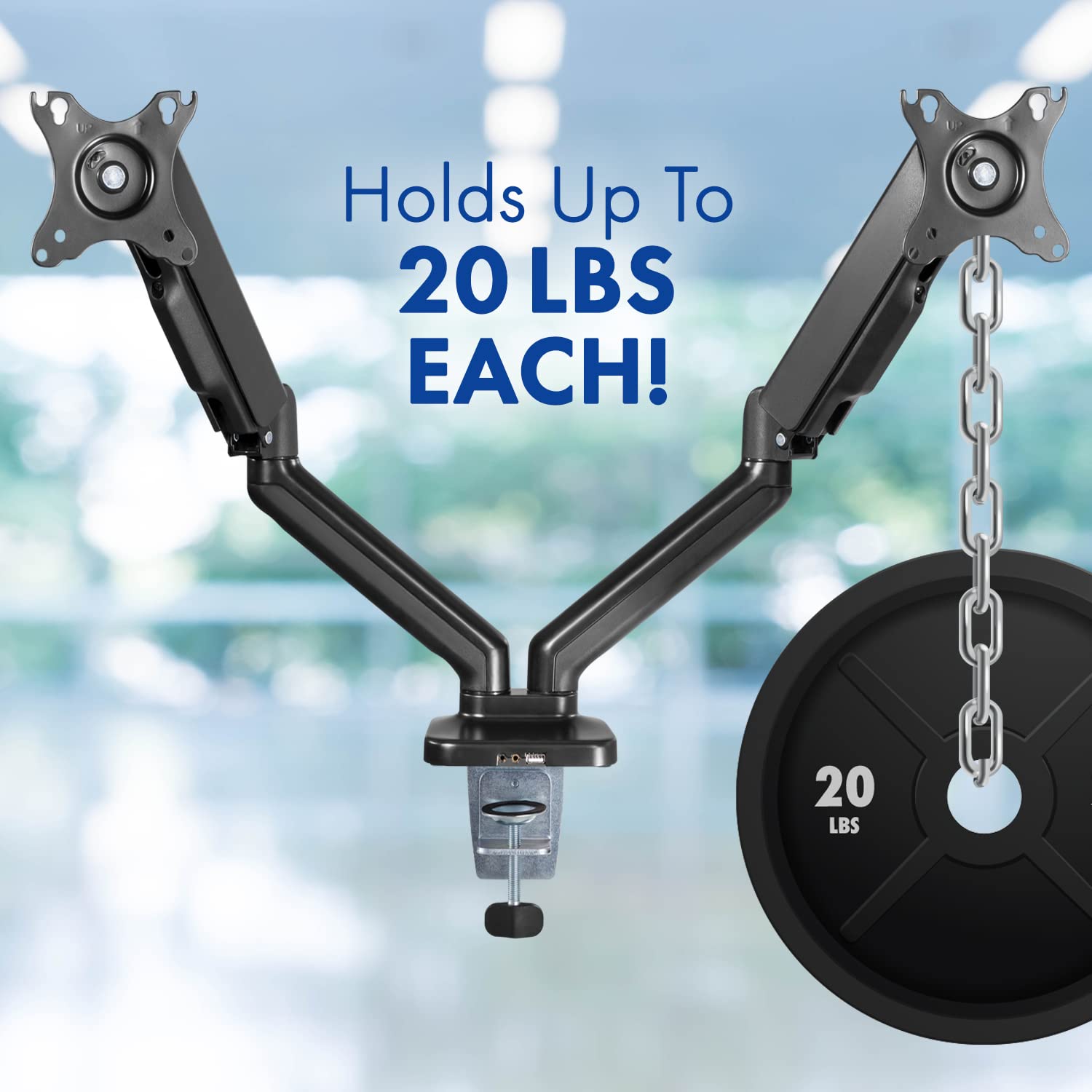 Amazon.com: Stellar Mounts Dual Spring LCD Monitor Arms with USB