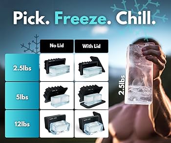 Amazon.com: Alaskey® Extra Large Ice Block Mold 5 lbs With Lid