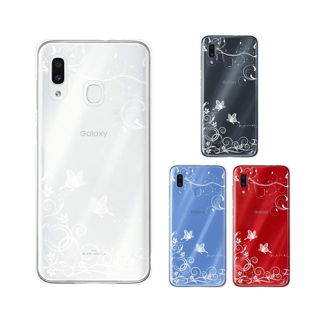 Amazon.co.jp: au Galaxy A30 SCV43 カバー ケース ラグジュアリー3 白