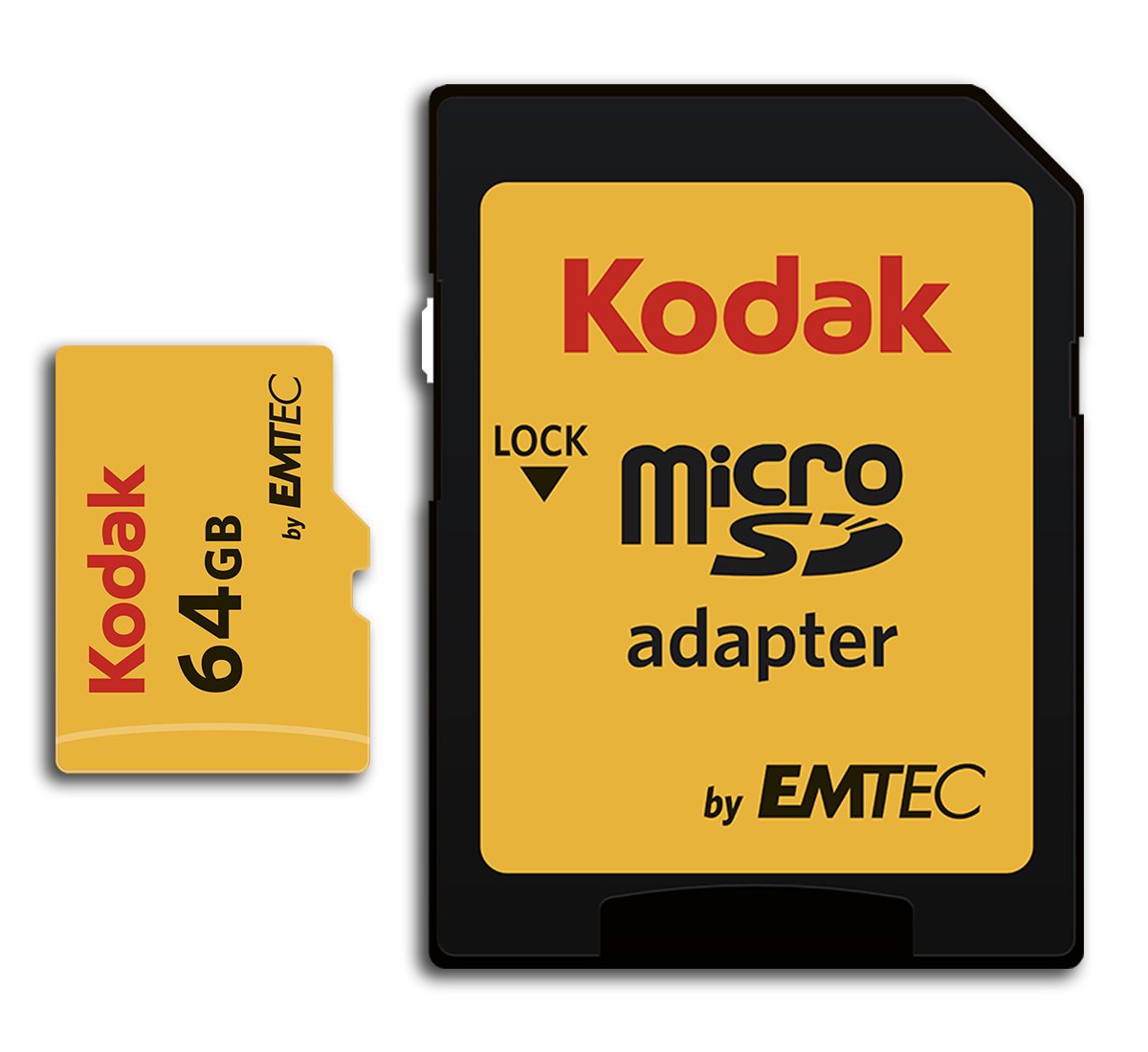 Amazon | Kodak 64GB クラス10 UHS-I U1 MicroSDXCカード アダプター