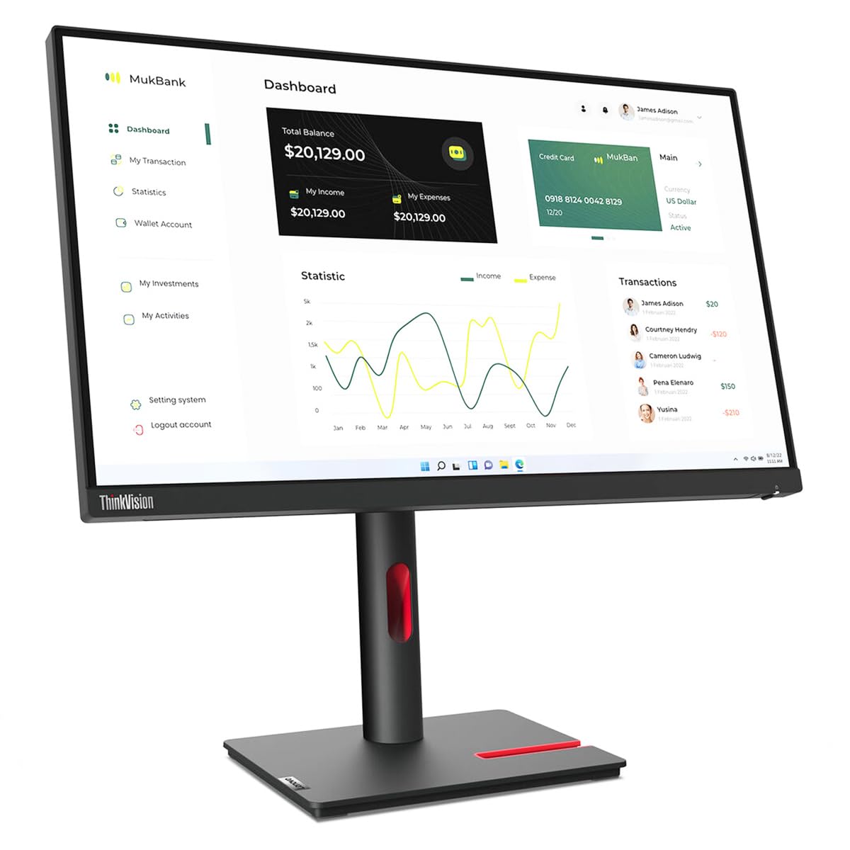 Amazon.com: Lenovo 23.8IN IPS 2560X1440 1000:1 THINKVISION P24H-30