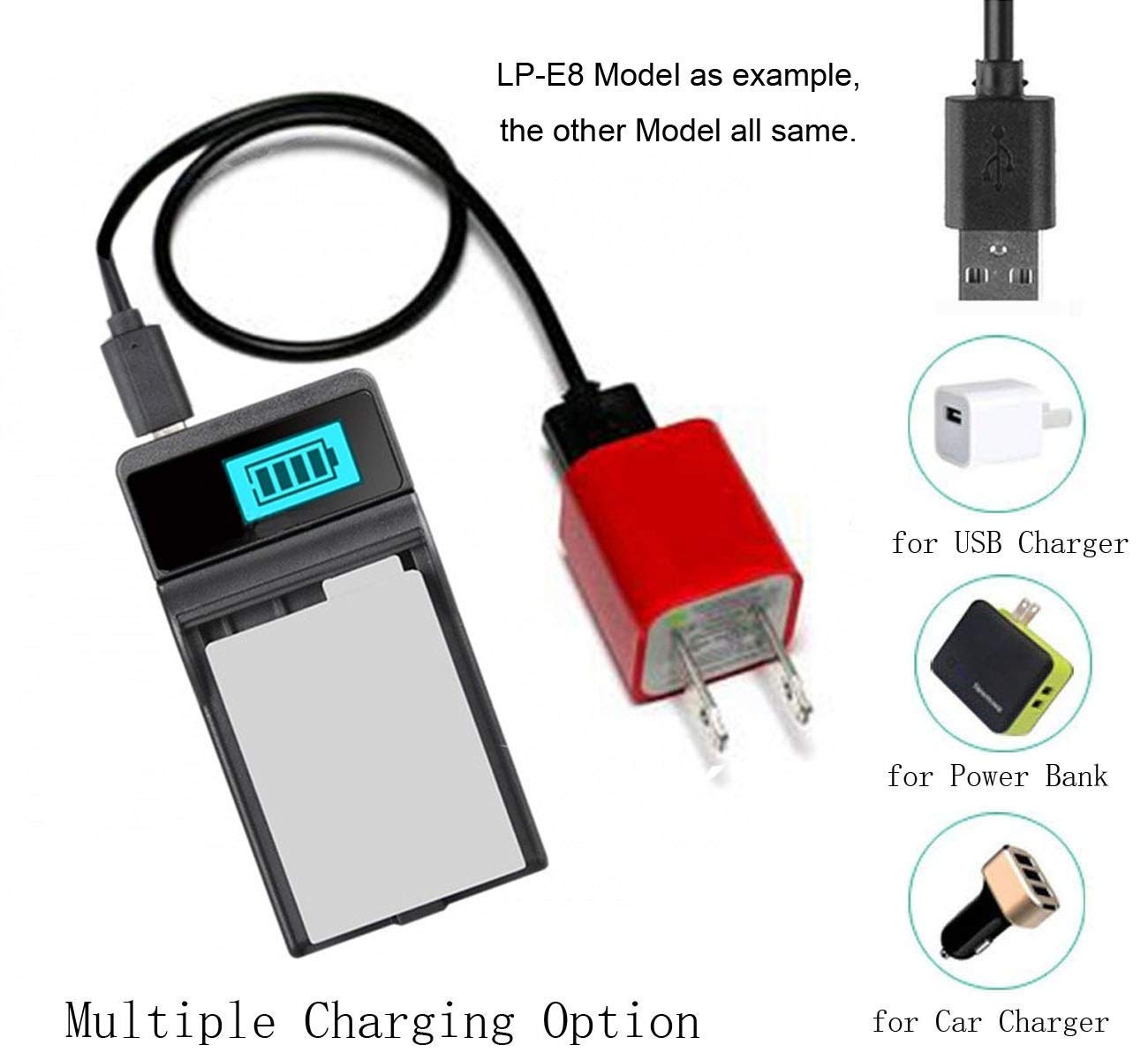 Amazon.com : LCD USB Battery Charger for Sony Cyber-Shot DSC-W380