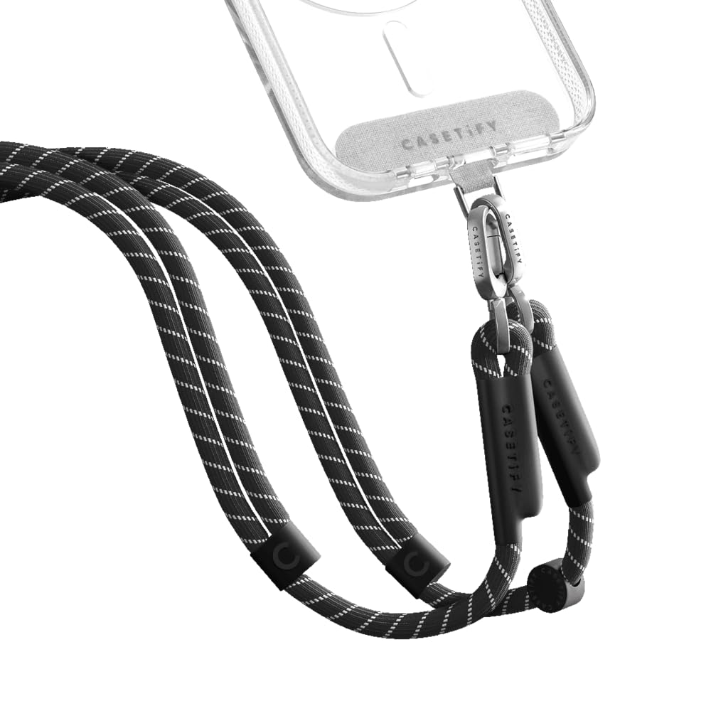 Amazon.com: CASETiFY 8mm Rope Cross Body Strap with Card - Black
