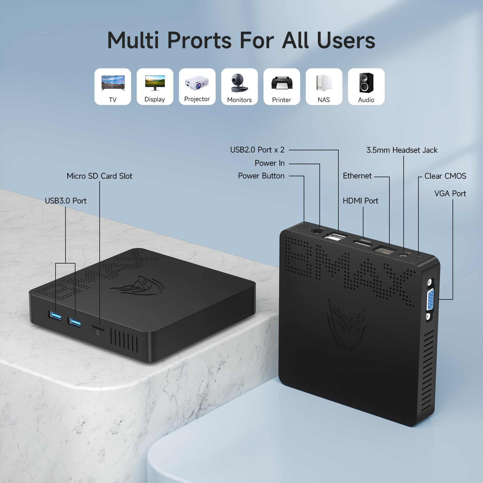 Bmax Mini PC B1 Pro 8GB LPDDR4 /128GB eMMC, Intel Gemini Lake