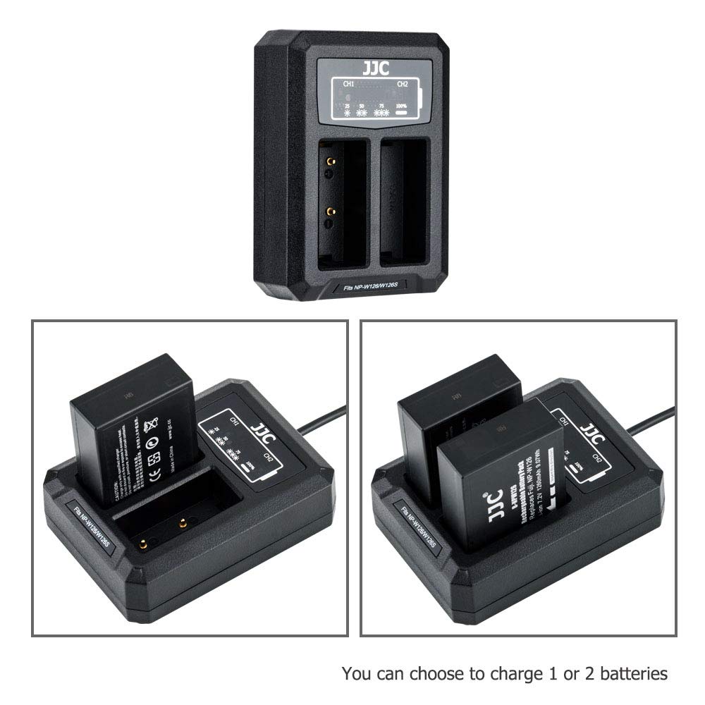 Amazon | JJC DCH-NPW126 バッテリー充電器 USBデュアルスロット 富士