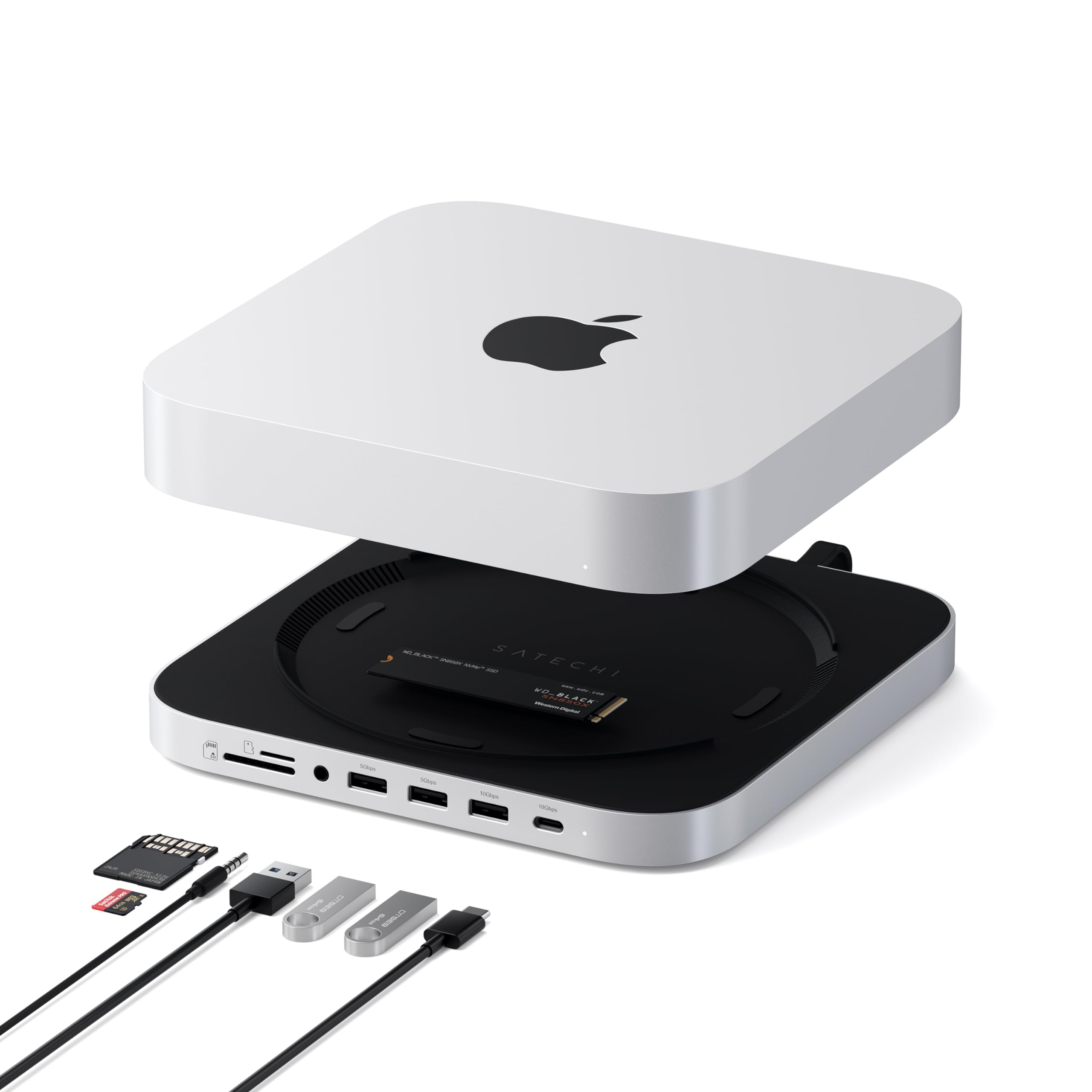 Amazon.co.jp: SATECHI Mac Mini ドッキングステーション ハブ