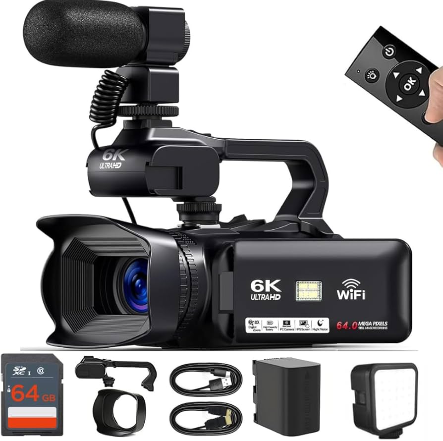 Amazon.com : Acuvar 4K/6K Camcorder Video Camera – 64MP 60FPS