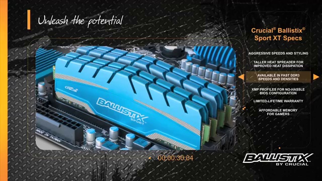 Ballistix Sport XT 4GB Single DDR3 1600 MT/s (PC3-12800) CL9 at